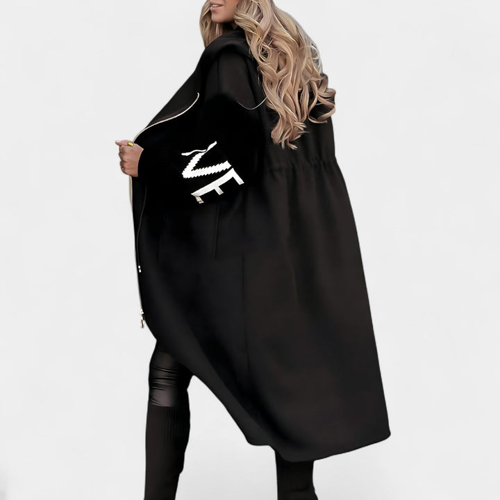 Manca – Elegantní kardigan ve stylu kabátu s kapucí
