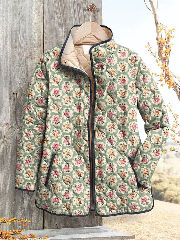 ELEANOR | VINTAGE RŮŽOVÁ QUILTED BUNDA