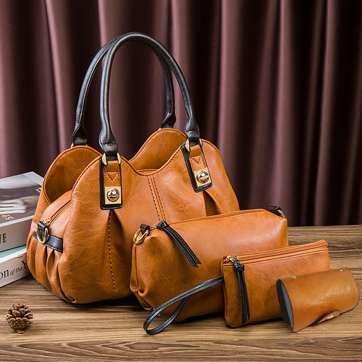 Zoe - Vintage 4-dílná sada kožených tašek