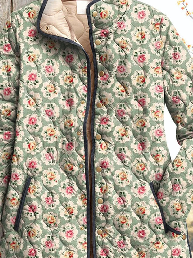 ELEANOR | VINTAGE RŮŽOVÁ QUILTED BUNDA