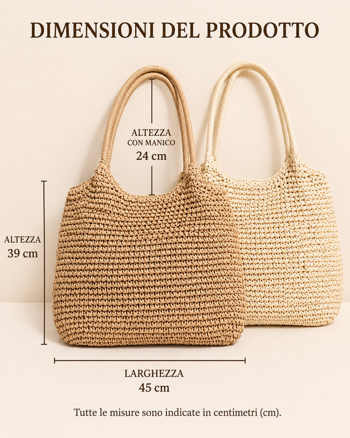 Melissa | Tkaná slámová crossbody taška - Světle camel