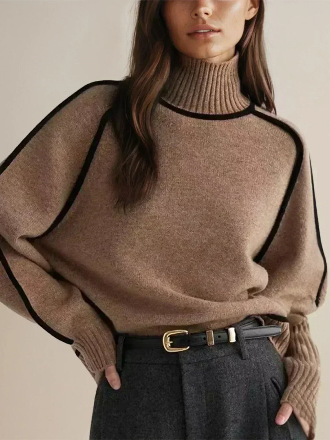 Carine | Elegantní svetr s vysokým límcem