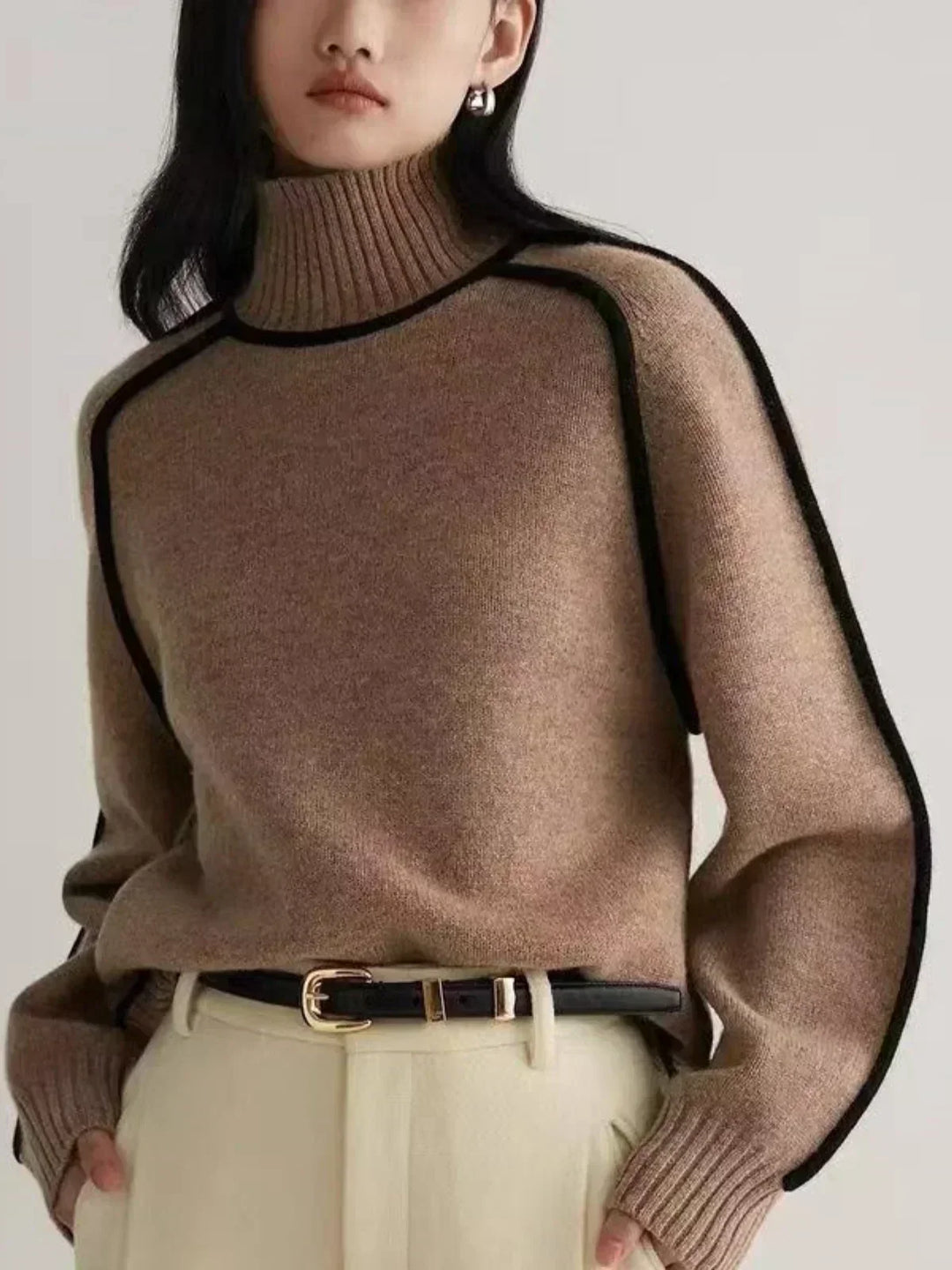 Carine | Elegantní svetr s vysokým límcem