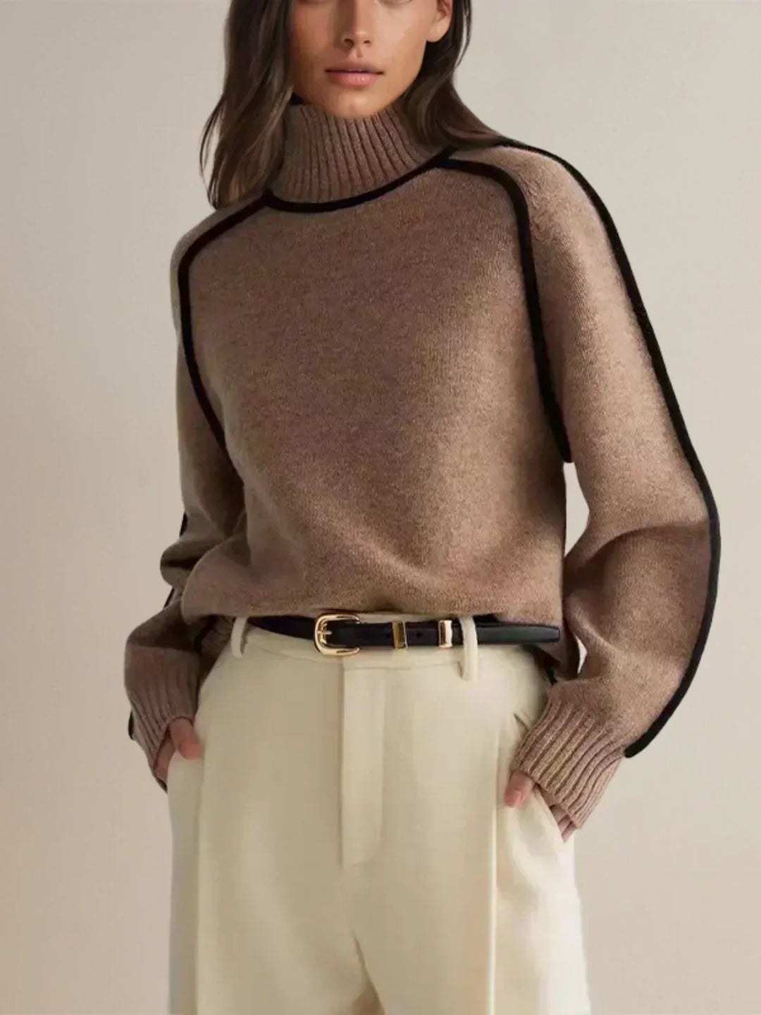 Carine | Elegantní svetr s vysokým límcem