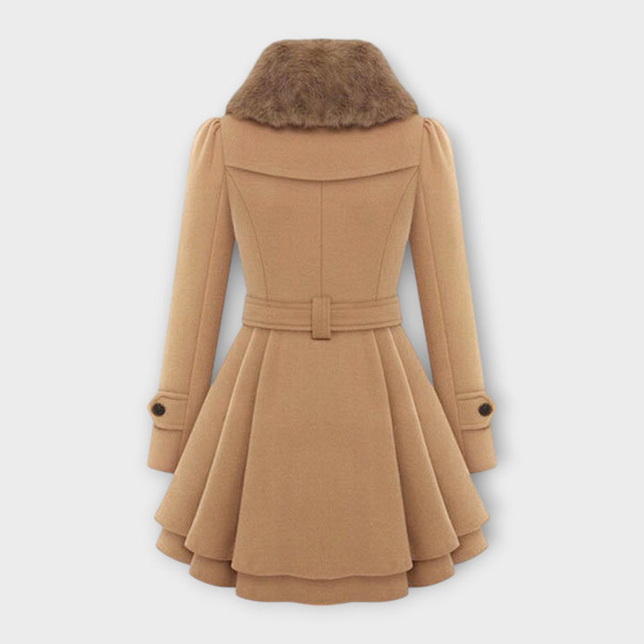 Emma - Elegantní kabát s umělou kožešinou