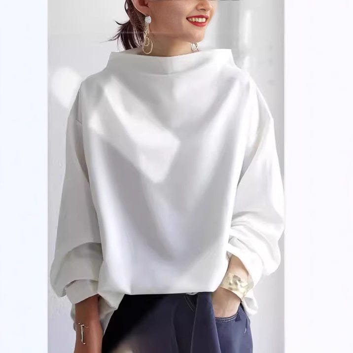 Nora | Stylový casual top s vysokým límcem