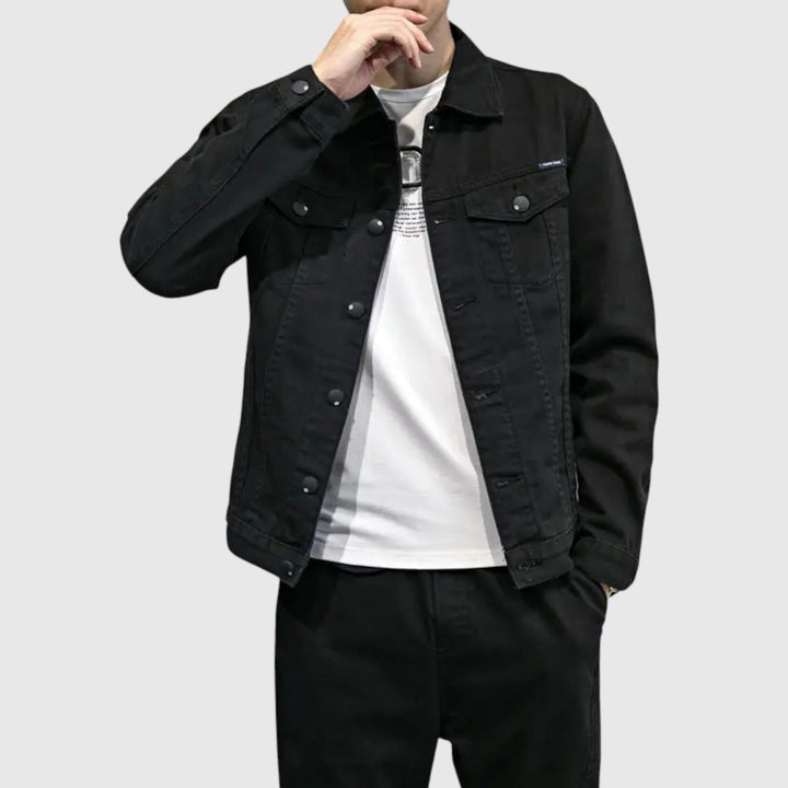 Rostyslav | Džínová bunda — černá, bílá, khaki