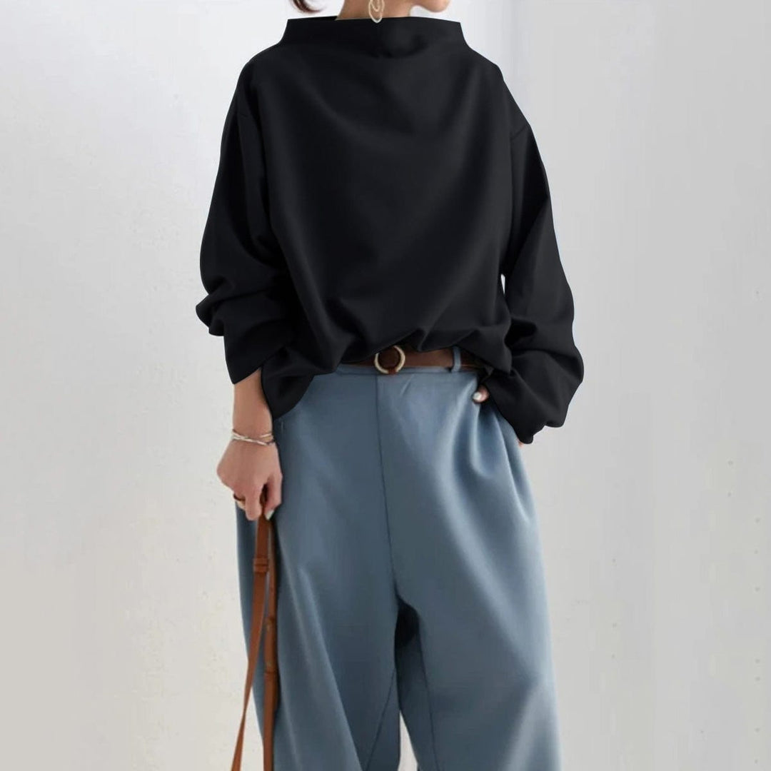 Nora | Stylový casual top s vysokým límcem
