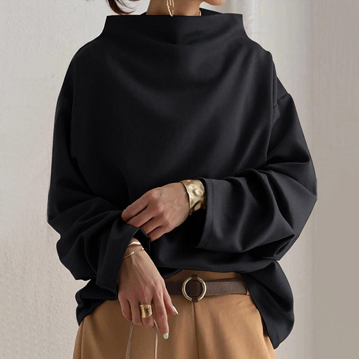 Nora | Stylový casual top s vysokým límcem