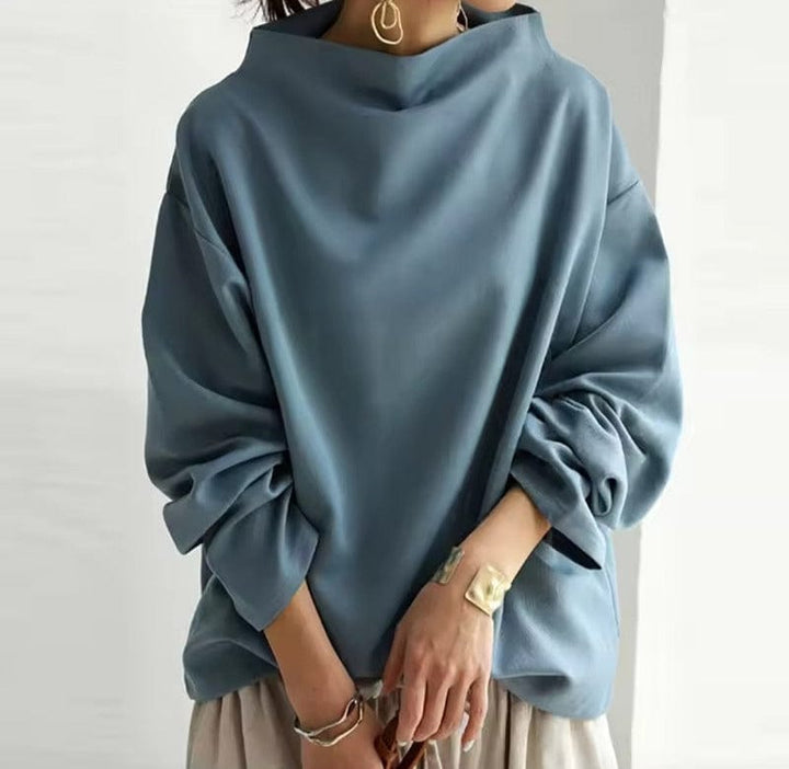 Nora | Stylový casual top s vysokým límcem