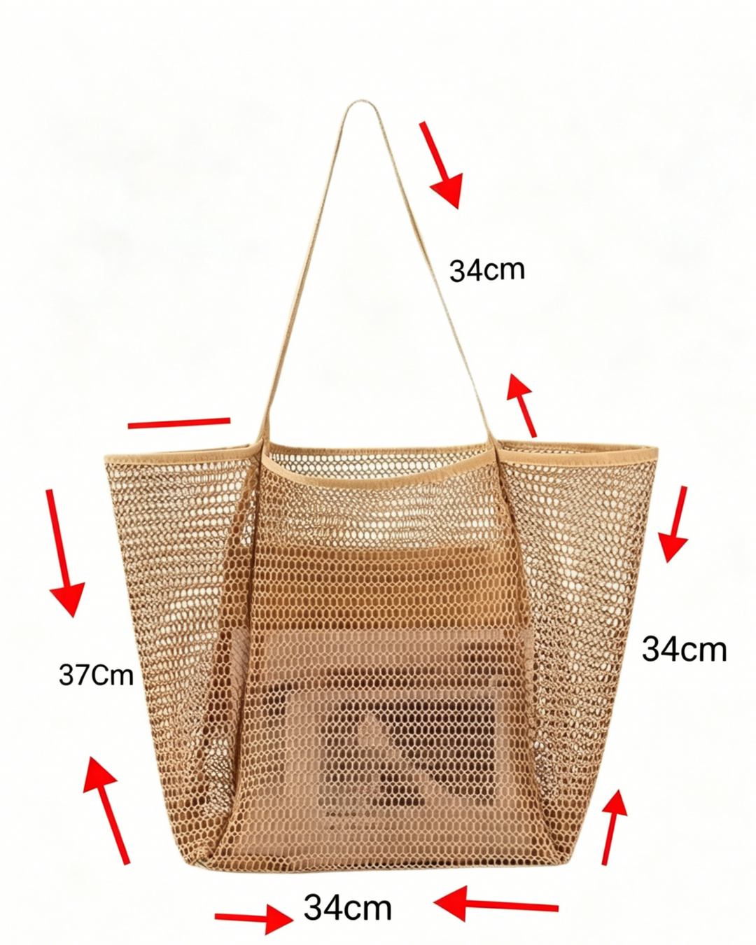 Boho velká kapacita síťová plážová taška
