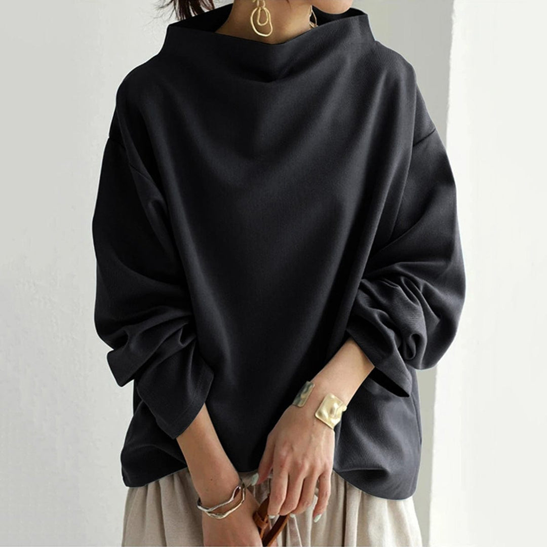 Nora | Stylový casual top s vysokým límcem