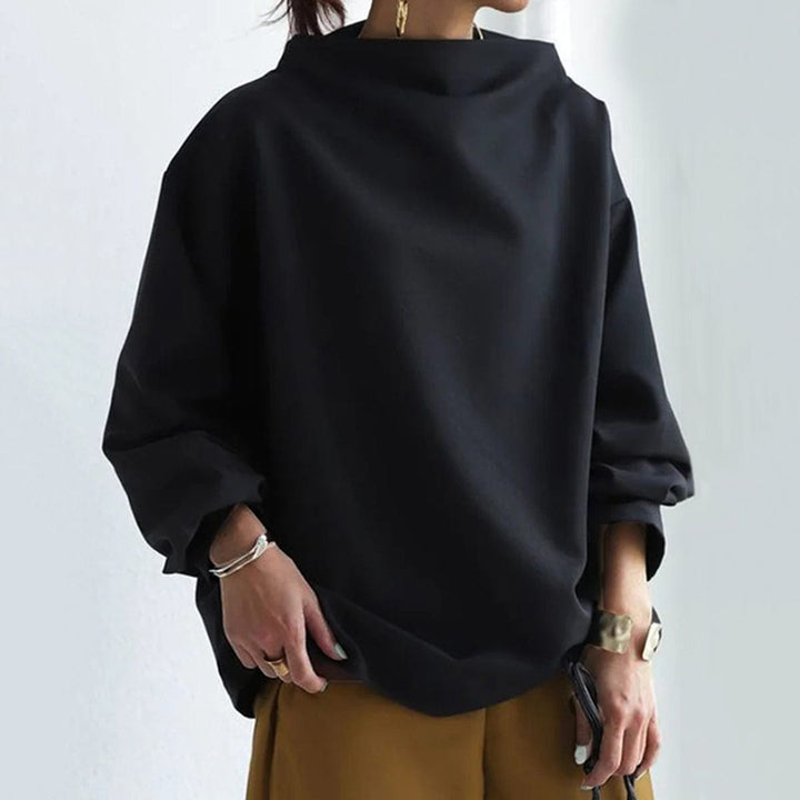 Nora | Stylový casual top s vysokým límcem