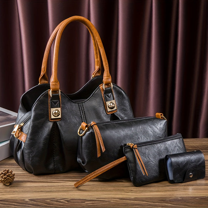 Zoe - Vintage 4-dílná sada kožených tašek