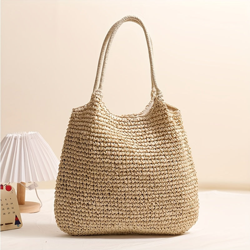 Melissa | Tkaná slámová crossbody taška - Světle camel