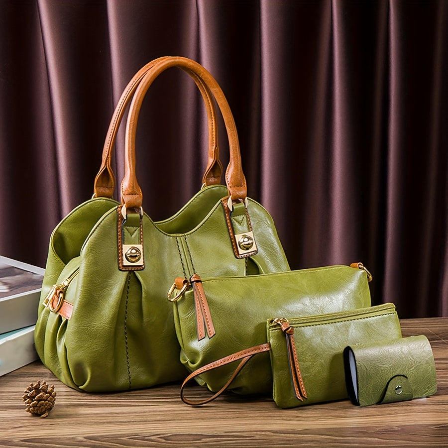 Zoe - Vintage 4-dílná sada kožených tašek
