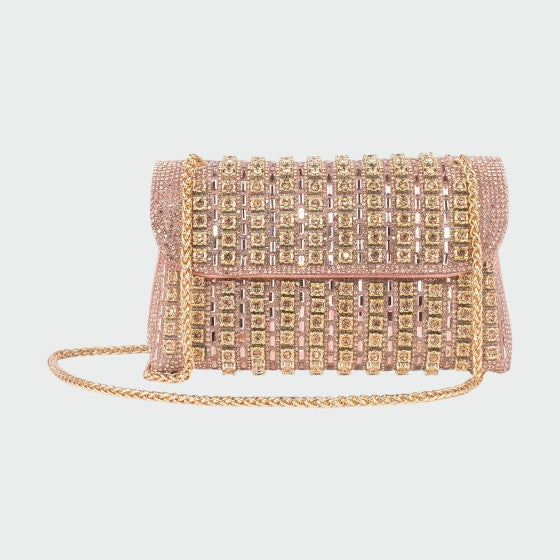 Laviera - Stylová kabelka s řetízkovým zdobením a barevnými diamanty