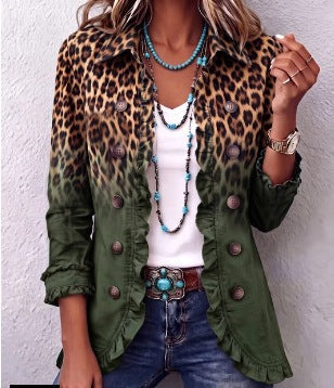 Ludovica | Sako s leopardím ombré a volány