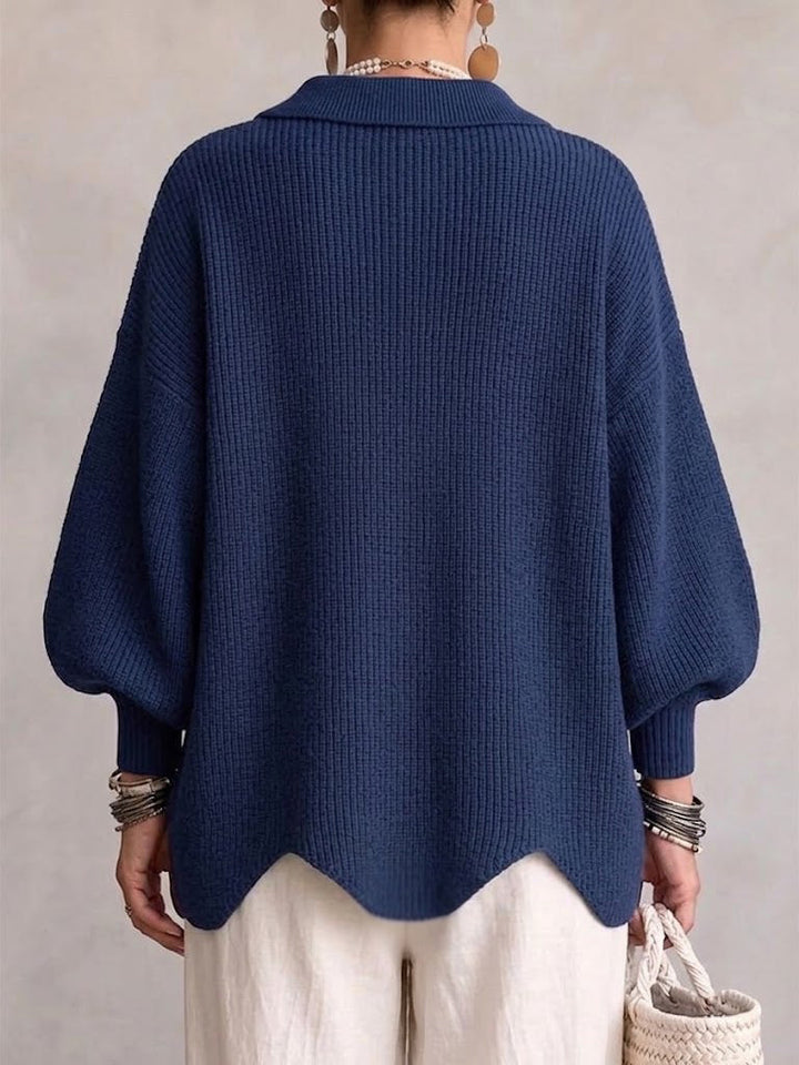 Isadora | Oversize kardigan s límcem a velkými kovovými knoflíky